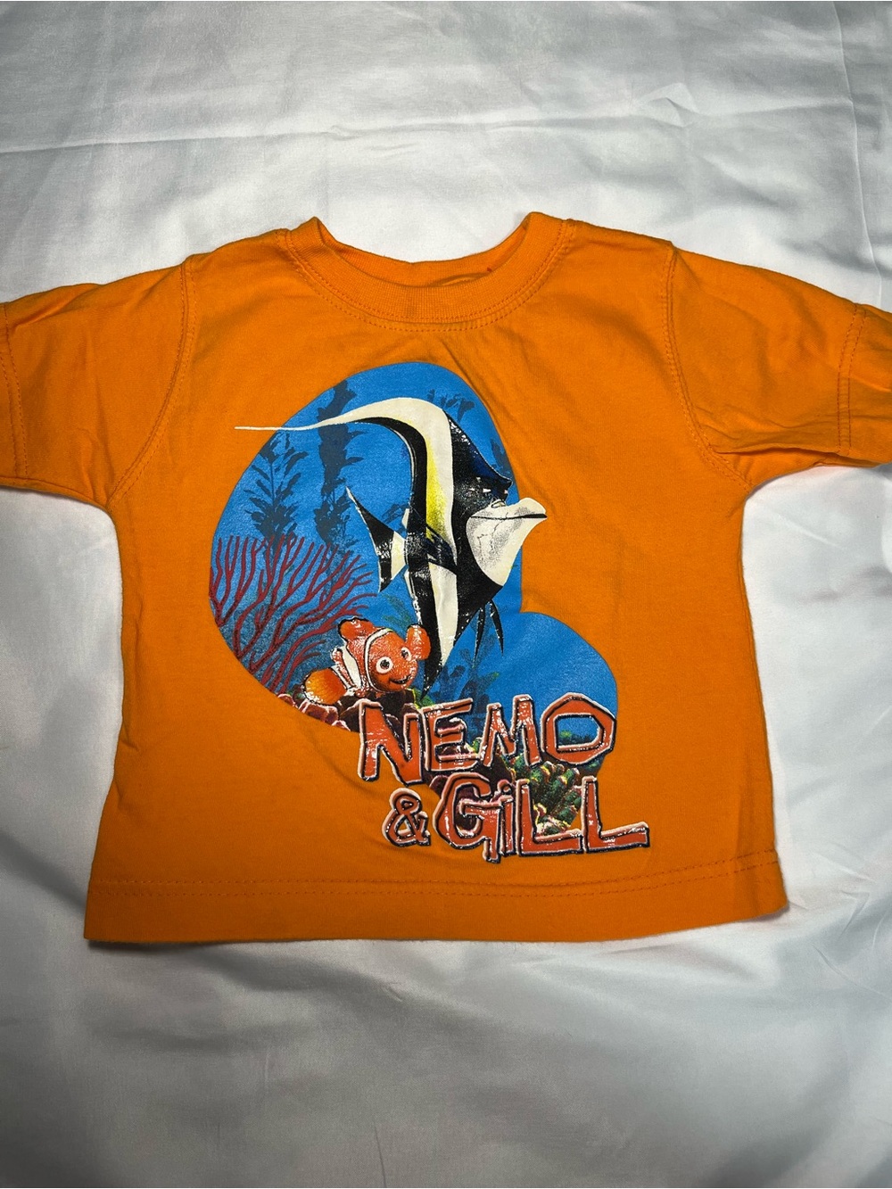 Vintage Finding Nemo Toddler T-Shirt 2T Orange Disney Pixar Nemo & Gill